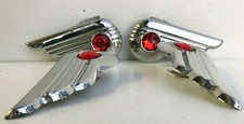 vintage Magna WINGO bicycle HUB CAPS set of 4 NEW red reflectors picture