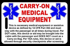 Personalized Carry-On Medical Equipment Luggage/Bag Tag picture