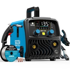 SEESII 135A MIG Welder 110V - 3-in-1 Gasless Flux Core/Lift TIG/Stick Blue picture