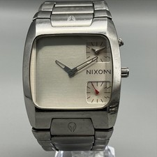 Nixon The Banks Mens Watch 40mml Stainless 100m Dual Time New Battery 7