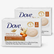 x2 Dove Shea Butter Moisturizing Beauty Bar Soap 4-Pack, 12.69 oz (360 g) picture