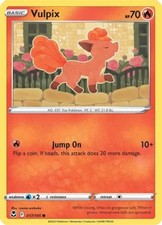 Vulpix - 017/195 - Common (Lp) Silver Tempest - Fire Pokémon picture