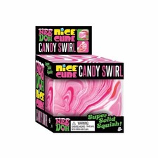 1 NeeDoh CANDY CANE SWIRL NICE CUBE Super Solid Squish Squishmas Squeeze Toy picture