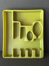 Vtg Rubbermaid 2922 Silverware Flatware Utensil Drawer Organizer Tray AVOCADO picture