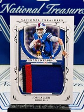 2025 National Treasures Josh Allen Framed Fabric Sick 4-Color Patch 🦬 🔥BILLS picture