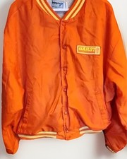Vintage SWINGSTER Bright Orange Yellow Sherpa Lined Bomber Jacket Mens M USA 60s picture
