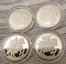 Four Horsemen of the Apocalypse 1oz Silver Round Set 4x 1/4oz Fractional .999 BU picture