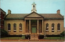 Lockport Public Library Building Streetview Lockport New York Chrome Postcard picture