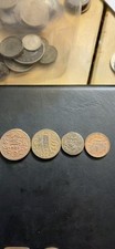 India Princely States 6 Coin Lot Mewar Junagadh Nawanagar Copper 1900s picture