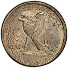 1935-P PCGS MS64 Walking Liberty Half | Dark Iridescent | 40th Anniversary Label picture