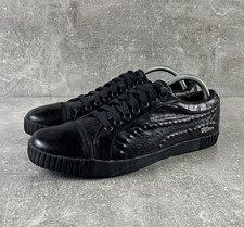 PUMA x Alexander McQueen Black Leather Low Top Lace-Up Men's Sneakers Size US 9 picture