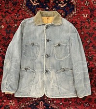 Rare VTG KAPITAL Japan Hickory Stripe Chore Jacket Archival Size 1 picture
