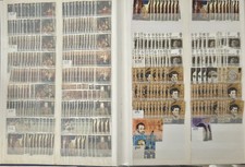 Large GB Stamps Stockbook Collection - 28 Pages Pre-Decimal & Decimal SG Sorted picture