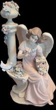 Vintage Members Mark Porcelain Angel Hand Painted Sculpture 13
