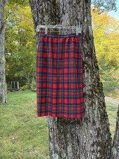 Vintage Pendleton Tartan Straight Pencil? Skirt Red & Green picture