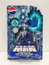 Vintage 1998 Bandai PEPSIMAN Snowboarding Ultra Free Pose Figure MOC New Retro 9 picture