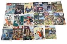 Saturday Evening Post COVER ART ONLY LOT OF 17 1950's picture