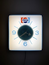 Vintage Pepsi Cola PI 1216 Hanging Wall Clock Sign picture