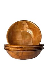 Wooden Woven Salad Bowl Woven Wood Snack Bowls 8