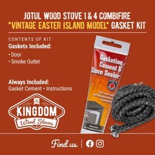 *Vintage* Jotul Wood Stove 1 And 4 Combifire (Easter Island Stove) Gasket Kit picture