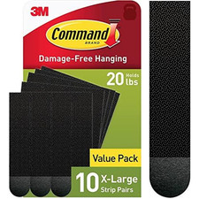 Command X-Large (20 lb) Picture Hanging Strips, 10 Pairs Strips) Black picture