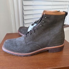 NEW CHIPPEWA x JCREW 11.5D ROUGHOUT CHOCOLATE MOSS UTILITY SERVICE BOOTS 11.5 D picture