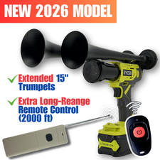 Ryobi 18V Train Horn – 2 Premium Extended Trumpets | Extended Remote (2000ft) picture