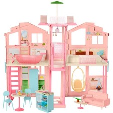 Barbie Hearth & Hand Townhouse Playset with 3 Levels & 40+ Pieces Including Furn picture