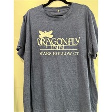 Dragonfly Inn T-Shirt Unisex 4XL Blue Excellent Stars Hollow Graphic Tee picture