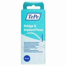 TEPE Bridge & Implant Dental Floss - Thick, Flexible with Stiff Ends, 30 pcs picture