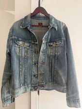 RRL Ralph Lauren Men's Leeland Indigo Denim Trucker Jacket Size M (Vintage) picture