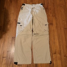 VTG Abercrombie & Fitch Pants Mens L Paratrooper Baggy Convertible Cargo Y2K picture
