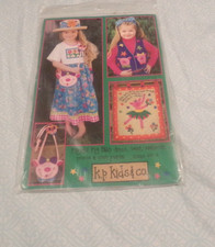 Vintage K.P Kids & Co Piglet Dress/Vest/Purse/Wall Quilt Sewing Pattern Girls picture