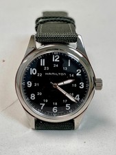 Vintage Hamilton Hand-Winding Black Dial 17 J Men Watch Leather Band picture