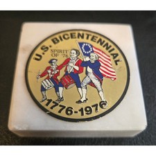 Vintage US Bicentennial Spirit of 76 Marble Paperweight 1776-1976 Commemorative picture