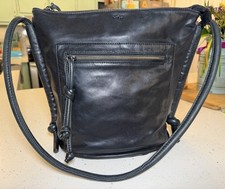 Kooba Vintage Y2K Hobo Bucket Black Soft Leather Shoulder Bag Purse EUC CLEAN picture