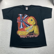Vintage Korn T Shirt Men XL Black Sick And Twisted World Tour 2000 Band Nu Metal picture