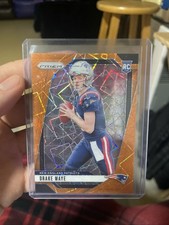 Drake Maye Orange Lazer Prizm picture