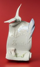 Lladro Porcelain Scroll with Bird 07677 Society Art Brings Us Together Spain picture