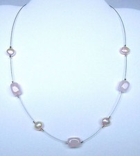 SILPADA STERLING SILVER PINK PEARL & ROSE QUARTZ NECKLACE N1724  picture
