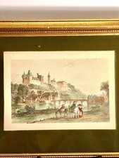 VINTAGE PAU CASTLE AND BRIDGE FRANCE ART PRINT -FRAMED by CATALDA FINE ARTS #1 picture