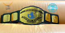Intercontinental Block Heavyweight Championship Wrestling Leather Belt Black 2MM picture