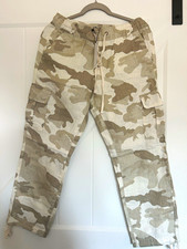 Sanctuary x Anthropologie Women's Beige Camo Cargo Pants Drawstring S picture