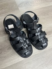 NEW ASOS Design Leather Chunky LUG SOLE Fisherman Sandals Size 10 US Or 41 EU picture