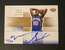 2003-04 Upper Deck Ultimate Signatures Mike Sweetney Rookie  Auto /50 GOLD picture