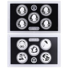 2015 S Parks Quarter ATB 90% Silver Proof Set No Box or COA 5 Coins US Mint picture