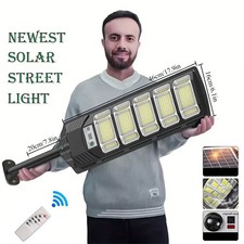 Upgraded 5-Section LED Solar Street Lights, 12000LM Solar Lights Outdoor Waterpr picture