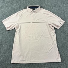 KJUS Polo Shirt Mens Large Pink Black Rock Golf UPF 50+ Performance Stretch picture