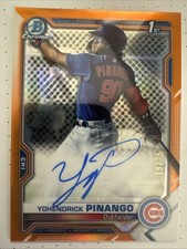 2021 Bowman Chrome - Prospect Autographs Yohendrick Pinango #CPA-YP Orange Refra picture