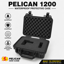 Pelican 1200 Waterproof Hard Protective Case w/ Custom Foam Insert-Black picture